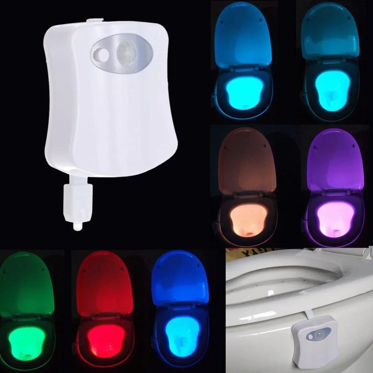 Led sensor toilet light